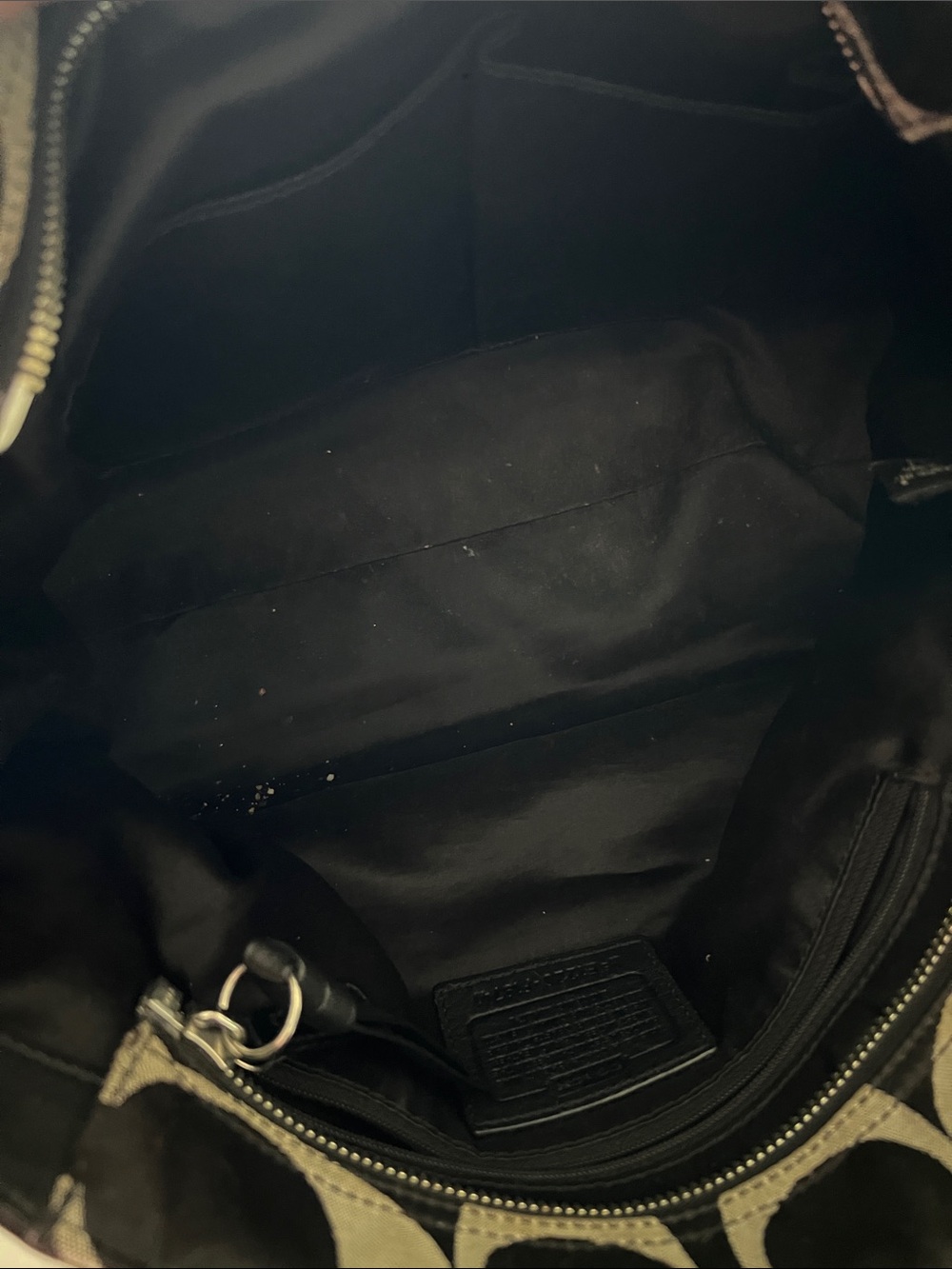 Coach Black and Cream Signature Canvas Tote with Leather Trim bonus wallet inc. - Picture 4 of 9